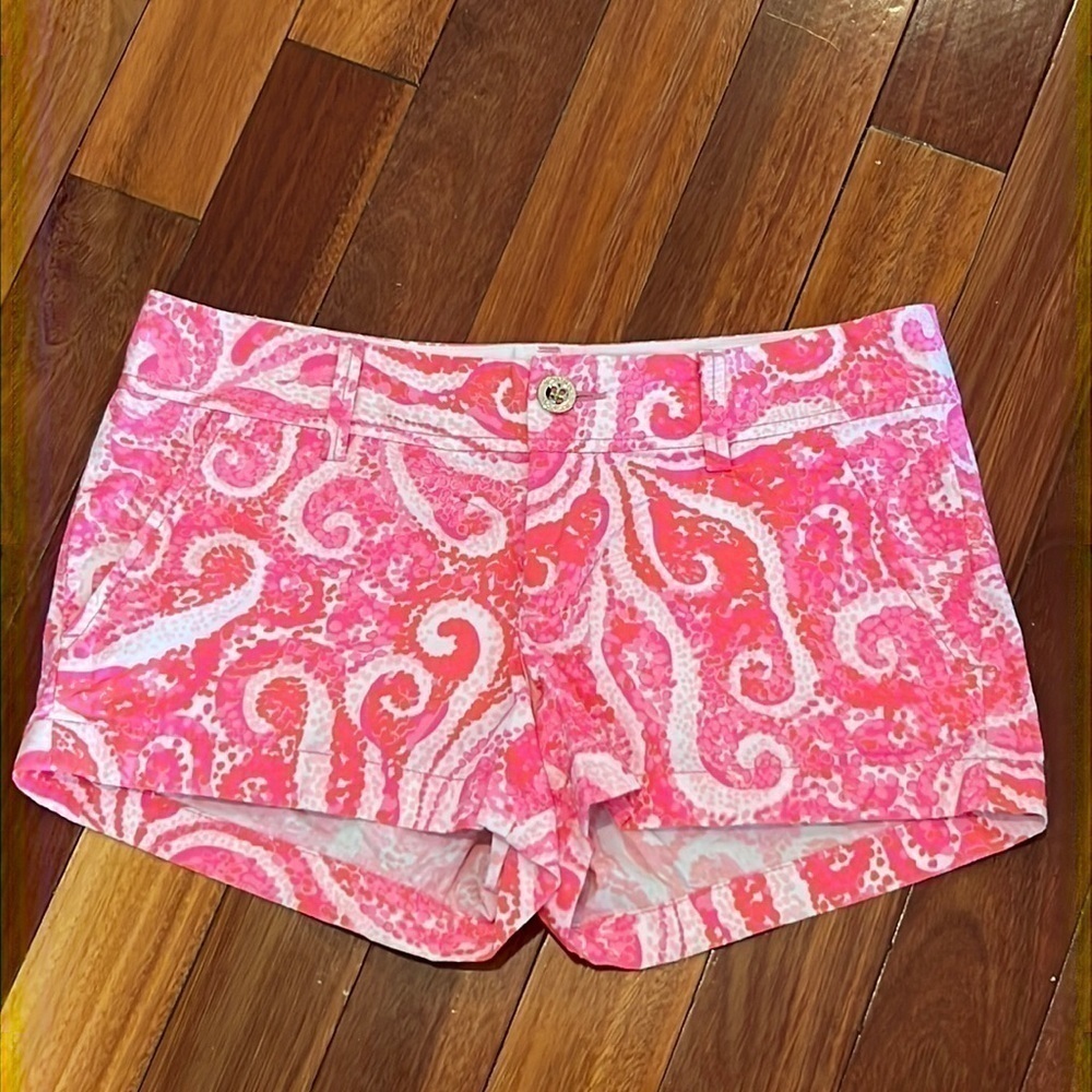 🌸 Lilly Pulitzer The Walsh Short Size 2 Pink and White